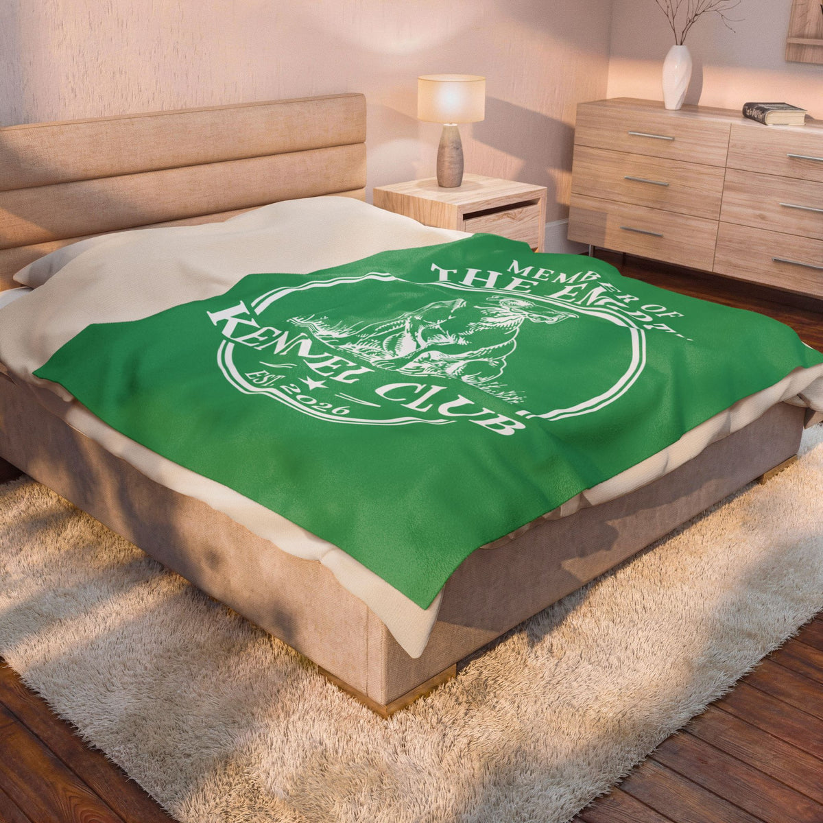 Member of the Empty Kennel Club Velveteen Plush Blanket