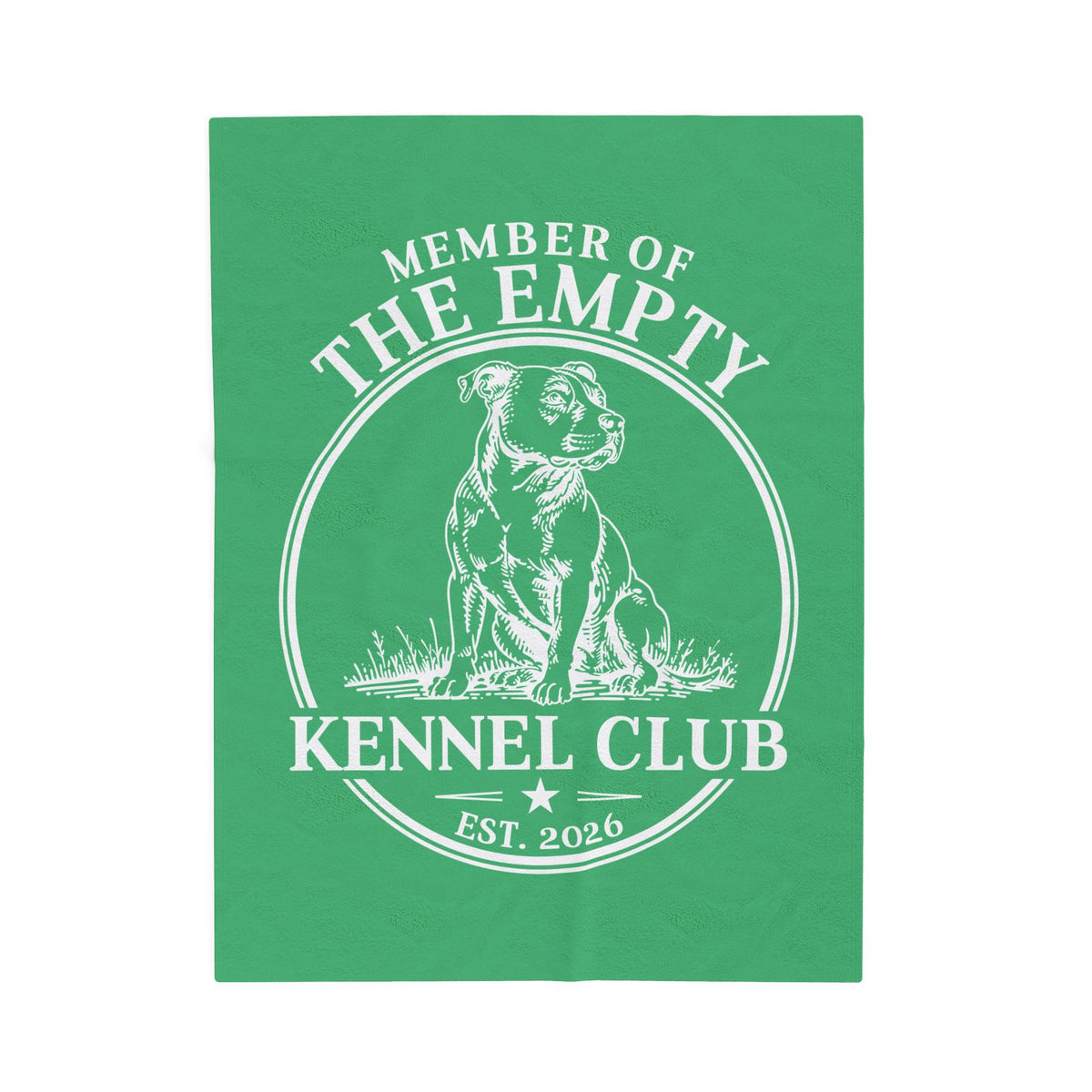 Member of the Empty Kennel Club Velveteen Plush Blanket