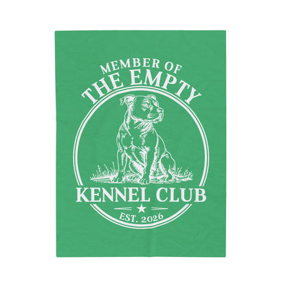 Member of the Empty Kennel Club Velveteen Plush Blanket