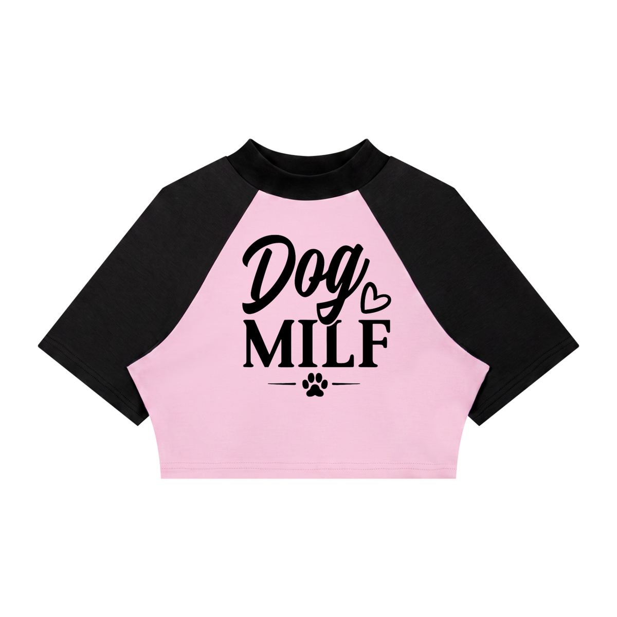 Dog MILF Crop Baseball Tee