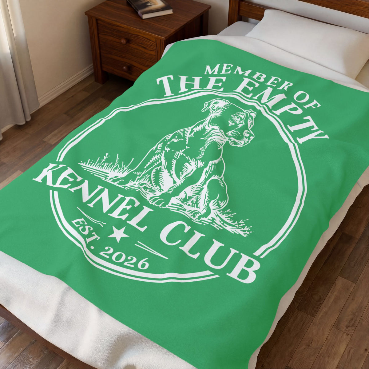 Member of the Empty Kennel Club Velveteen Plush Blanket