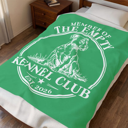 Member of the Empty Kennel Club Velveteen Plush Blanket