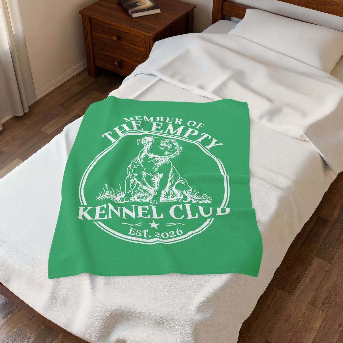 Member of the Empty Kennel Club Velveteen Plush Blanket