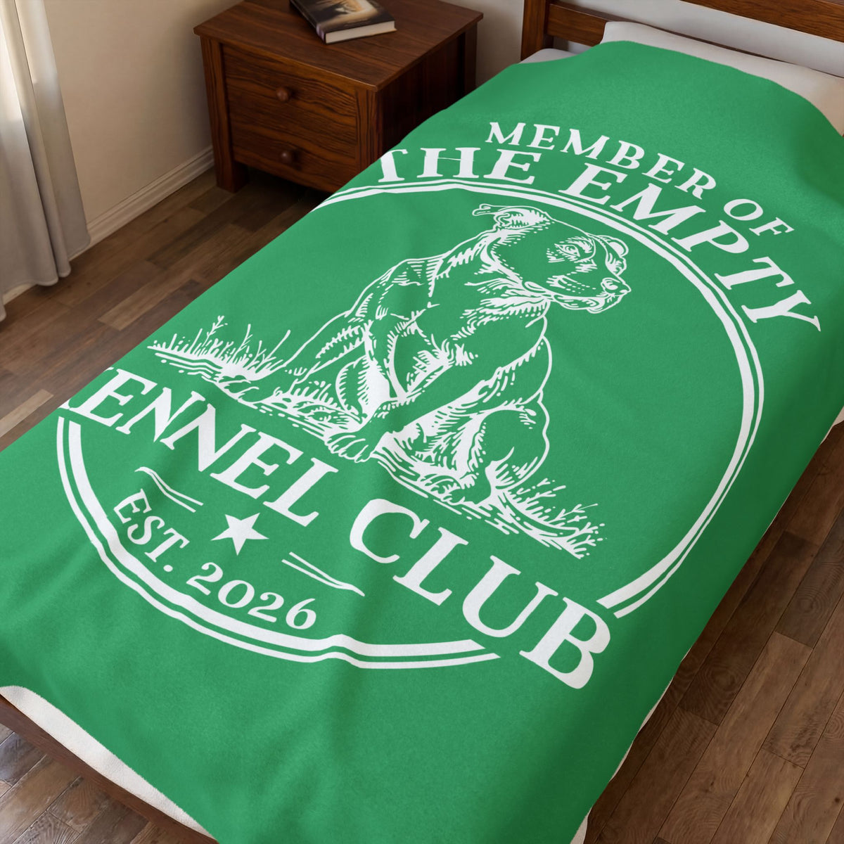 Member of the Empty Kennel Club Velveteen Plush Blanket