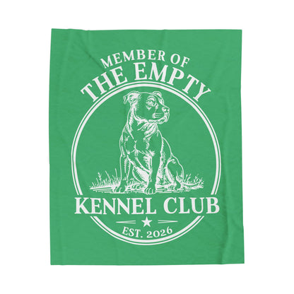 Member of the Empty Kennel Club Velveteen Plush Blanket