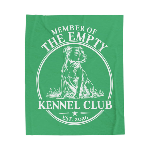 Member of the Empty Kennel Club Velveteen Plush Blanket