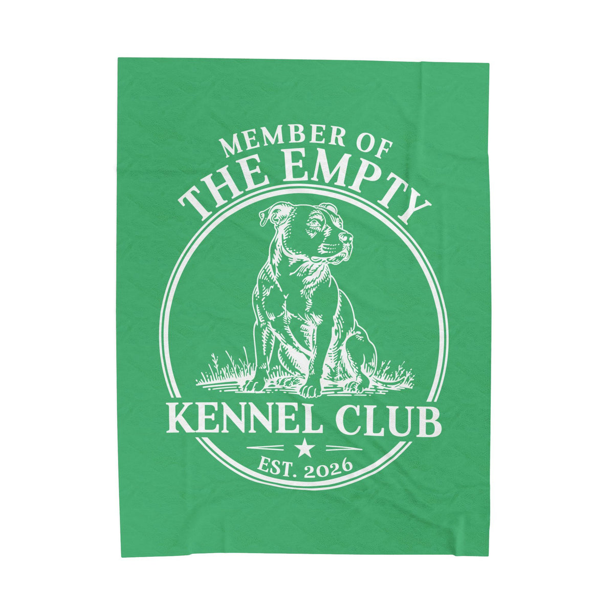 Member of the Empty Kennel Club Velveteen Plush Blanket