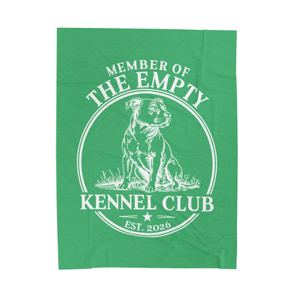 Member of the Empty Kennel Club Velveteen Plush Blanket