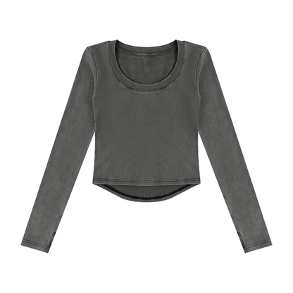 TEKC Vintage Crop Long Sleeve