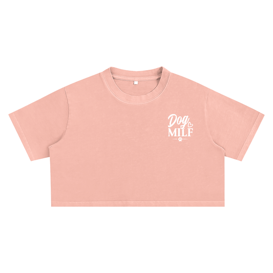 Dog MILF Vintage Crop Tee