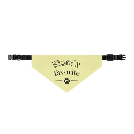 Mom's Favorite Clip-on Pet Bandana | Paw Print Neck Scarf