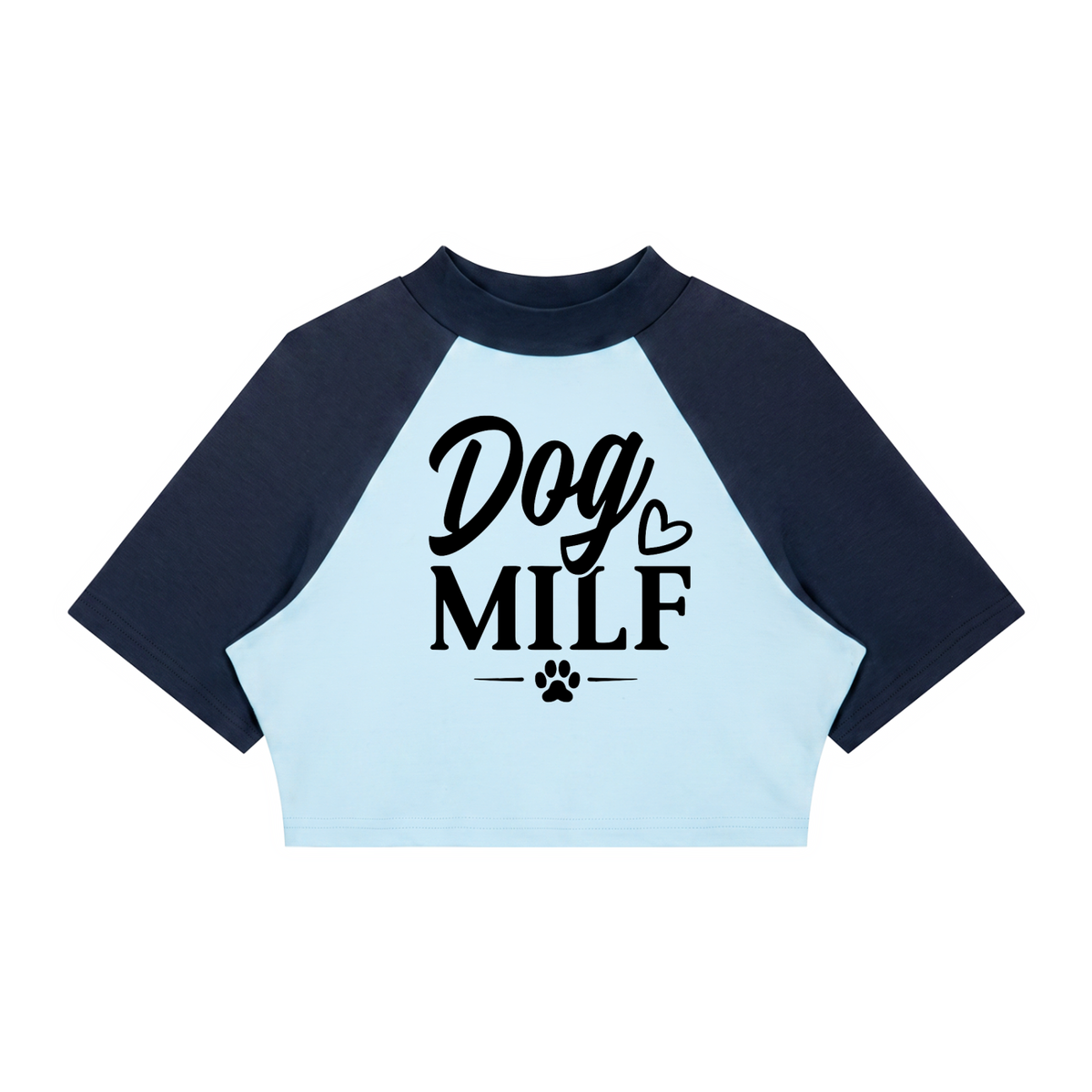 Dog MILF Crop Baseball Tee